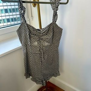 Privacy please gingham romper size smalll